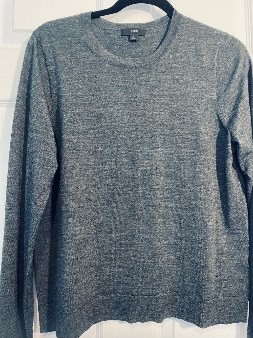 J. Crew Long-Sleeve Crewneck Sweater - Heather Grey